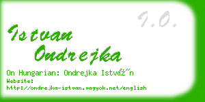 istvan ondrejka business card